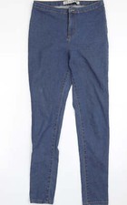 Denim & Co. Damen blau Baumwollmischung Jegging Jeans Gr&ouml;&szlig;e 14 L29in Slim
