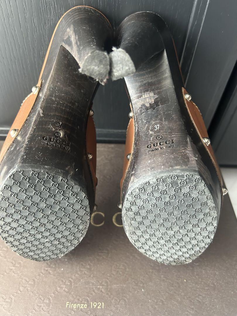 Gucci ミュール 37/MC ベージュ/ブラウン Gucci Horsebit Mule – THELUXESHOPPER