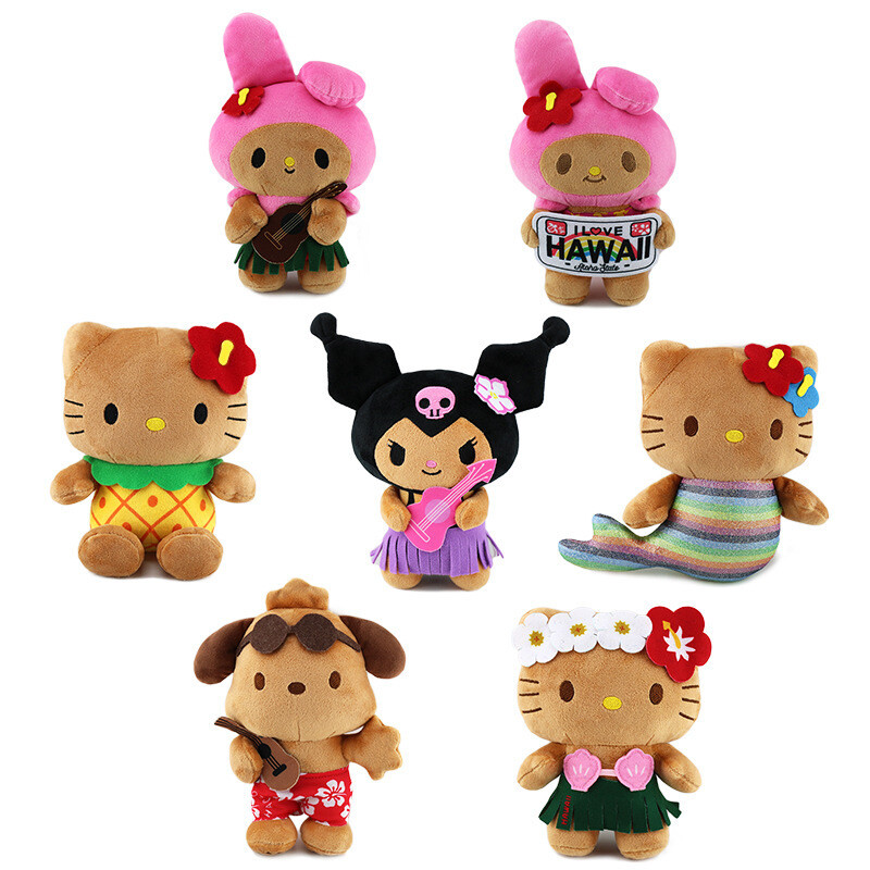 kitty KT Hawaii skateboarding my melody mermaid kuromi plush doll