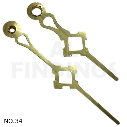 New Press Fit 2x Quartz Metal Clock Hands For Movements Hand Holes 3.1mm & 5.0mm - Picture 21 of 85