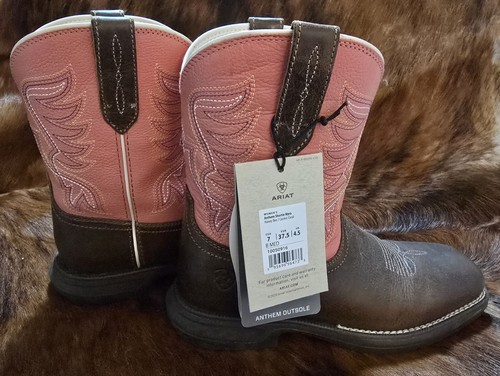 Ariat Boots Anthem Shorty Myra Honey Bee Cosmic Coral - Picture 6 of 8