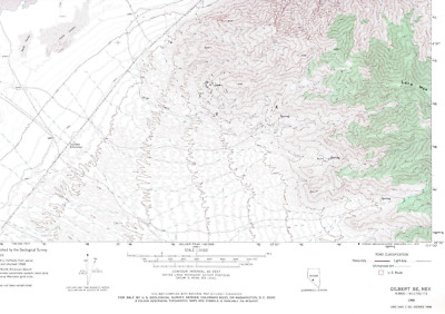 Gilbert SE, Nevada 1968 Vintage USGS Topo Map 7.5 Quadrangle Topographic