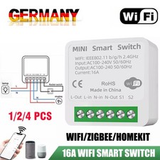 2~4x WlanSchalter Wifi Schalter Licht Schalter Tuya App Smart life Alexa&Google