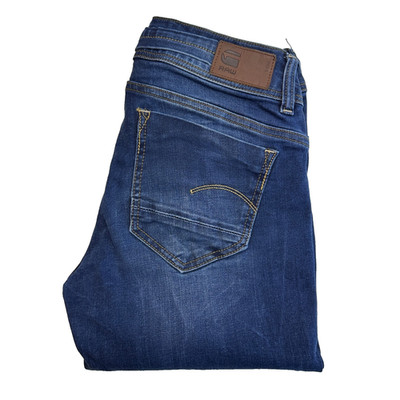 G-Star Midge Jeans Damen Mädchen W26 L30 Blau Stretch Denim Mid Rise Straight