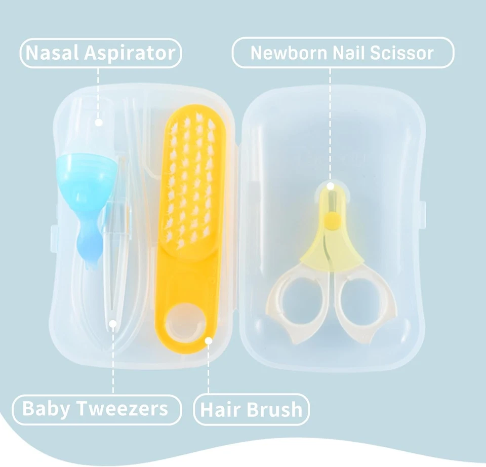 鸽子四合一婴儿美容套装带储物盒,新生儿必需品 — 第 2/4 张图片