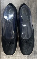 Frye And Co Willow Ballet Flat Black Faux Leather Slip on Shoes Women's 8.5M