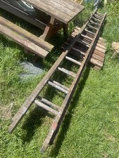 Wooden Ladder 10 Meter Length Double Vintage Wooden Ladder