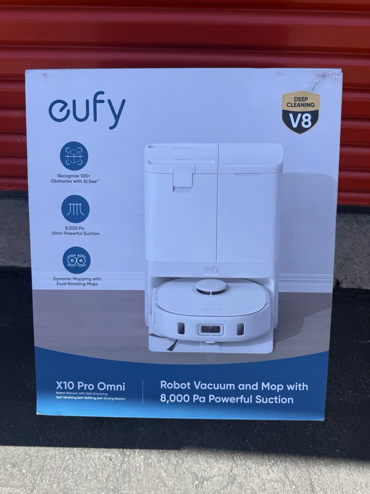 eufy X10 Pro Omni Robot Vacuum and Mop 8000Pa MopMaster 2.0 All-in-One Station