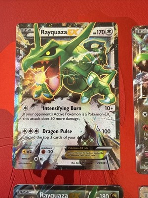 Pokémon TCG 4 Card Set Rayquaza Ex And Mega | eBay