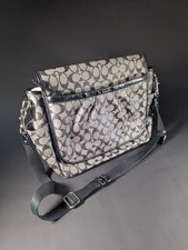Grey and Black Coach Diaper Bag F18373 Pink/Fuchsia Interior