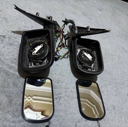 PAIR OEM BMW E39 5 Series Exterior Side View Heated Mirror Glass Aspheric RHD