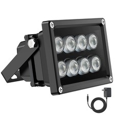 IR Illuminator 90 Degree Wide Angle 8-LEDs IR Infrared Light 850nm In