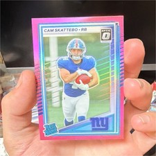 Panini 2025  Donruss Optic Cam Skattebo #302 Rated Rookie Pink Prizm