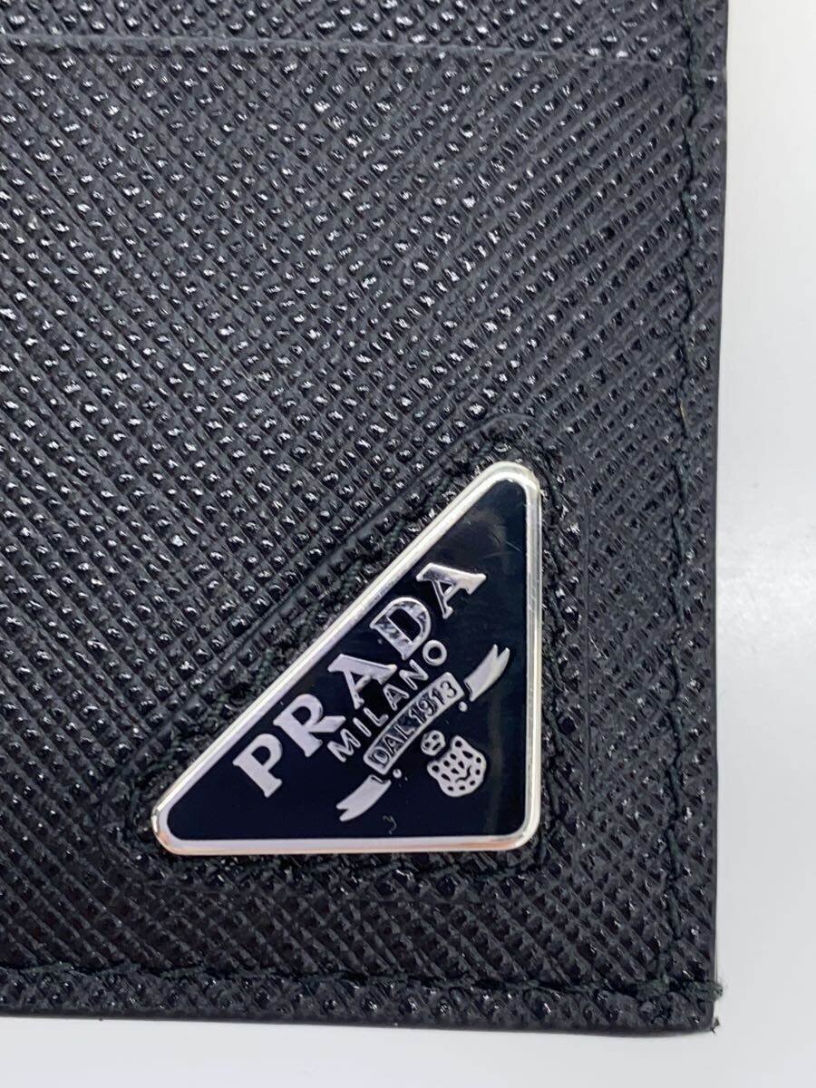 PRADA Card Case Black Plain Women's thumbnail 3