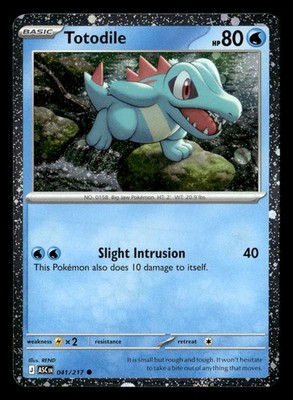 Pokemon Totodile (Cosmos Holo) #041/217 tcg Near Mint or Better