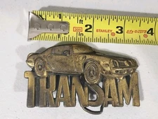 1980 Trans Am Car Solid Brass Belt Buckle by Baron Vintage Heavy Men's