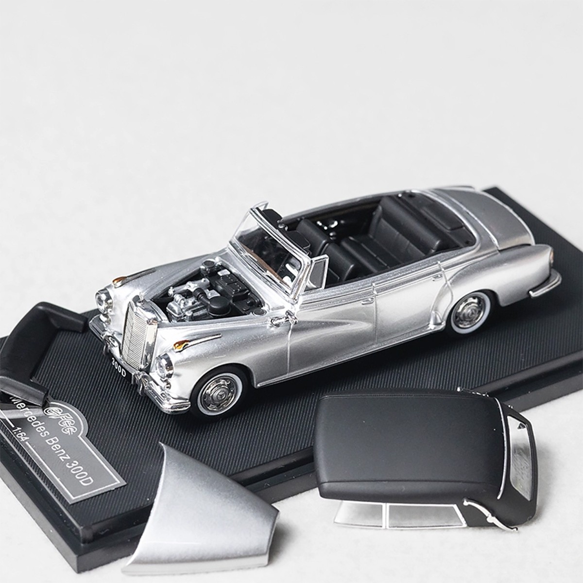 【新品】1/64 GFCC Mercedes Benz 300D Black GFCC 1/64 Scale Mercedes-Benz 300D 1959 Black Diecast Car