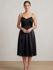 Elie Tahari Saks Fifth Avenue 100% Silk Micro Pleat Cocktail Dress Size Large