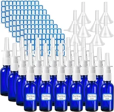 40 Pcs Nasal Spray Bottles, 30ML/1oz Blue Glass Refillable Fine 40PCS 