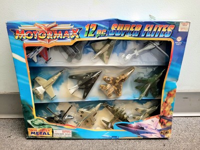 Vintage Motor Max 12x Super Flites Diecast Realistic Fighter Jet Plane 63007 NIB