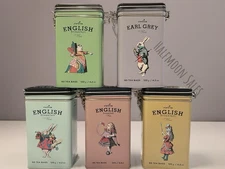 Charbrew Alice In Wonderland Tea Tin Set Of 5 English Breakfast Earl Grey