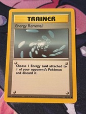 Pokémon TCG Energy Removal Base Set 92/102 Regular Shadowless Common