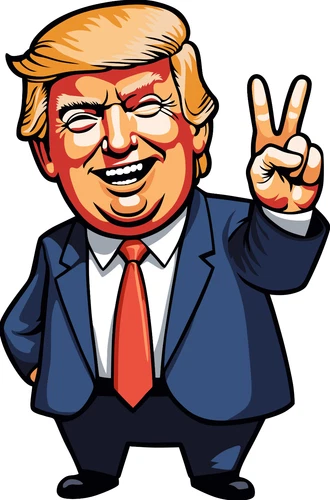 Donald Trump Peace USA America Self Adhesive Vinyl Sticker