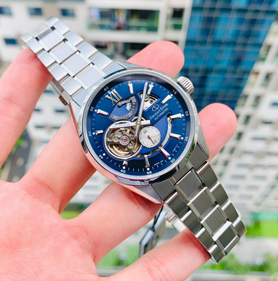 Orient Star Automatic Sapphire Crystal Blue Dial Men's Watch RE