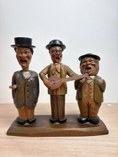 ANRI Vintage Wooden Carved Bar Set Trio Singing Bottle Stopper Opener  Corkscrew