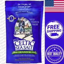 Celtic Sea Salt, Fine Ground Mineral Sea Salt, 8 Ounce Resealable Bag, Unrefined