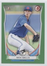 2014 Bowman Draft Green 13/75 Nick Wells #DP89 3q5