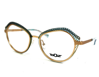 BOZ Eyeglasses Frames IVETTE 2050 Gradient Green Blue Matte Gold 52-18-140