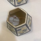 Vintage 6 Sided Hexagon Cut & Pierced Lamp Shade - Floral Pattern — photo 3