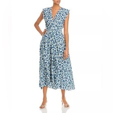 Derek Lam 10 Crosby Blue & White Floral Midi Dress – Size 4
