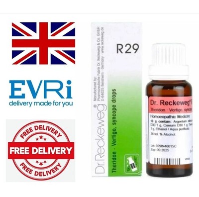 Reckeweg R29 Tropfen - Schwindel, Reisekrankheit, Tinnitus - Buzzing in ears 22ml