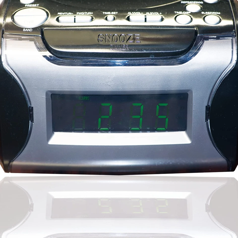 Digital Alarm Clock Radio with CD Player and USB Charge Port - Image 3 of 4