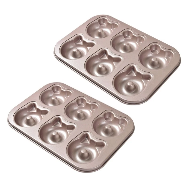Pack of 2 Convenient Cake Molds Carbon Steel Baking Molds Animal Cake Pans