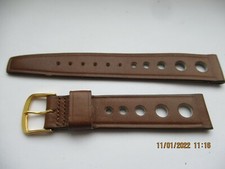 VINTAGE 18MM RALLY WATCH STRAP GENUINE LEATHER NEW OLD STOCK RARE FIND NOW