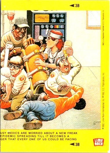 Mad Magazine Trading Card Alfred E. Newman in Shower No. 202 Oct