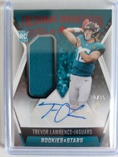 TREVOR LAWRENCE RPA 2021 ROOKIES & STARS ROOKIE FRESHMAN ORIENTATION AUTO /35 