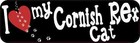 10x3 I Love My Cornish Rex Cat Bumper Sticker Vinyl Window Decals Stickers Decal