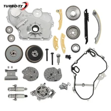 For GM Ecotec 2.0L 2.4L Timing Chain Kit VCT Selenoid Actuator Oil & Water Pump
