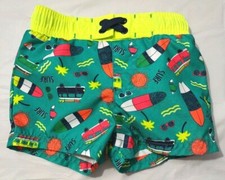 CAT & JACK Baby Boys 9 Months SUN & SURF Swim Trunks Shorts (EUC)