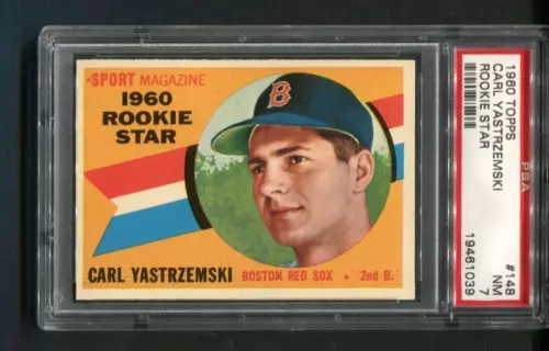 1960 Topps Carl Yastrzemski Rookie Boston Red Sox #148 PSA 7