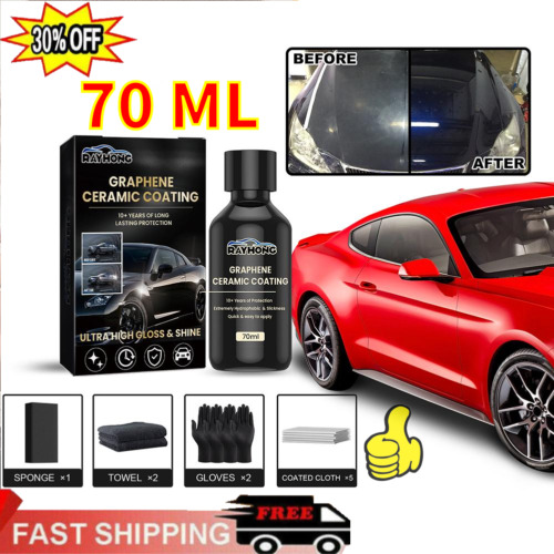 Graphene Ceramic Coating For Automobiles Cars 10+ Years Lasting Long 70ml