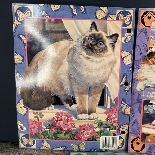 Set of 3 Vtg Mead Sophisticats Cat Portfolio Folders Vivian Boswell Kittens Cat - Picture 8 of 14