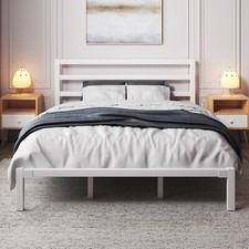 Twin Full Queen King Size Metal Bed Frame with Headboard and Under Bed Storage