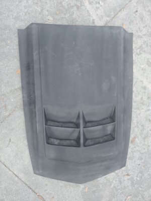 Fiberglass FRP ZL1 Look Hood Cowl Scoop Vent 1 Piece Fits Universal
