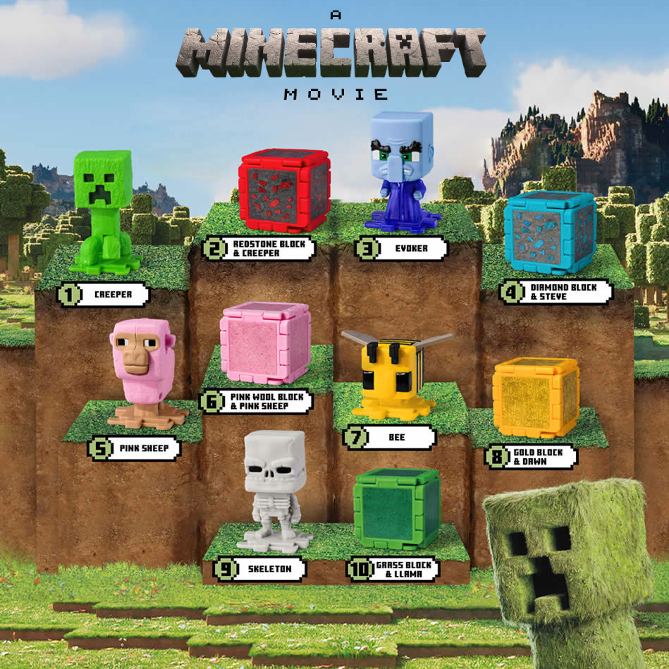 Giocattolo Happy Meal Minecraft Movie #10 – Ape Rara, McDonald's 2025, Nuovo
