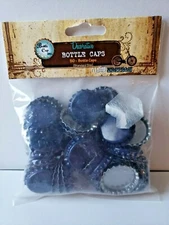 NIP Bottle Cap Inc Vintage Edition 50 Blue Bottle Caps Standard Size Crafting